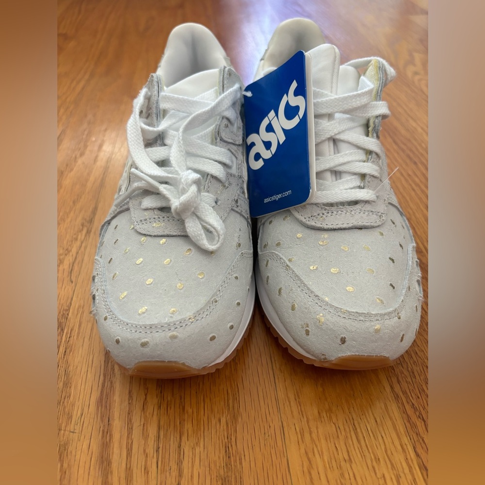 ASICS Gel lyte III Sneaker Women’s 6 1/2 White Gray Gold Splash Shoe New No Box - Picture 3 of 6